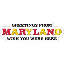 Universal Maryland'den Selamlar Sticker Araba Oto Arma Duvar Sticker Ev Dekoratif Çıkartma 15 cm
