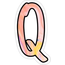 Universal Q Harfi Sticker Araba Oto Arma Duvar Sticker Ev Dekoratif Çıkartma 15 cm