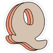 Universal Q Harfi Sticker Araba Oto Arma Duvar Sticker Ev Dekoratif Çıkartma 15 cm