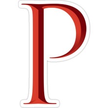 Universal P Harfi Sticker Araba Oto Arma Duvar Sticker Ev Dekoratif Çıkartma 15 cm