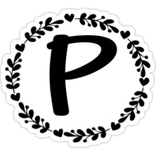 Universal P Harfi Sticker Araba Oto Arma Duvar Sticker Ev Dekoratif Çıkartma 15 cm