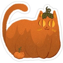 Universal Kabak Kedi Sticker Araba Oto Arma Duvar Sticker Ev Dekoratif Çıkartma 15 cm