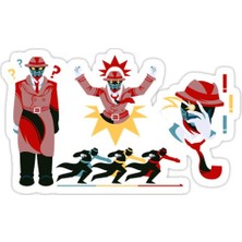 Universal Ölümcül Kombinasyon Sticker Araba Oto Arma Duvar Sticker Ev Dekoratif Çıkartma 15 cm