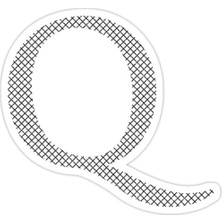 Universal Q Harfi Sticker Araba Oto Arma Duvar Sticker Ev Dekoratif Çıkartma 15 cm