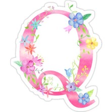 Universal Q Harfi Sticker Araba Oto Arma Duvar Sticker Ev Dekoratif Çıkartma 15 cm