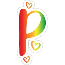 Universal Alfabe P Sticker Araba Oto Arma Duvar Sticker Ev Dekoratif Çıkartma 15 cm