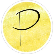 Universal Sarı P Sticker Araba Oto Arma Duvar Sticker Ev Dekoratif Çıkartma 15 cm