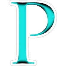 Universal P Harfi Sticker Araba Oto Arma Duvar Sticker Ev Dekoratif Çıkartma 15 cm