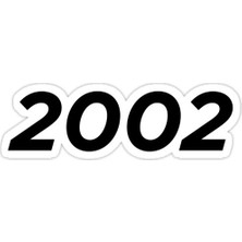 Universal 2002 Sticker Araba Oto Arma Duvar Sticker Ev Dekoratif Çıkartma 15 cm