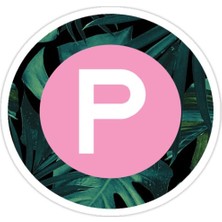 Universal P Harfi Sticker Araba Oto Arma Duvar Sticker Ev Dekoratif Çıkartma 15 cm