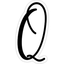 Universal Q Harfi Sticker Araba Oto Arma Duvar Sticker Ev Dekoratif Çıkartma 15 cm
