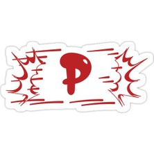 Universal P Harfi Sticker Araba Oto Arma Duvar Sticker Ev Dekoratif Çıkartma 15 cm