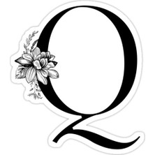 Universal Q Harfi Sticker Araba Oto Arma Duvar Sticker Ev Dekoratif Çıkartma 15 cm
