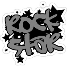 Universal Rock Yıldızı Sticker Araba Oto Arma Duvar Sticker Ev Dekoratif Çıkartma 15 cm