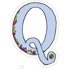 Universal Monogram Q Sticker Araba Oto Arma Duvar Sticker Ev Dekoratif Çıkartma 15 cm