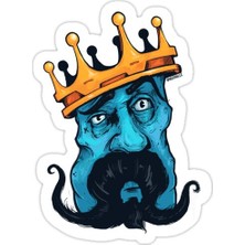 Universal Kral P Sticker Araba Oto Arma Duvar Sticker Ev Dekoratif Çıkartma 15 cm