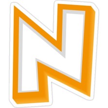 Universal N Harfi Sticker Araba Oto Arma Duvar Sticker Ev Dekoratif Çıkartma 15 cm