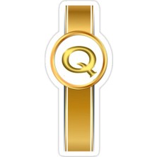 Universal Q Harfi Sticker Araba Oto Arma Duvar Sticker Ev Dekoratif Çıkartma 15 cm