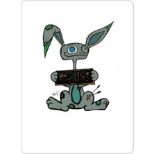 Universal Benim Tavşan Sticker Araba Oto Arma Duvar Sticker Ev Dekoratif Çıkartma 15 cm