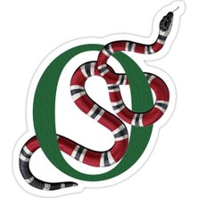 Universal O Yılan Sticker Araba Oto Arma Duvar Sticker Ev Dekoratif Çıkartma 15 cm