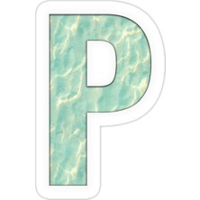 Universal P Harfi Sticker Araba Oto Arma Duvar Sticker Ev Dekoratif Çıkartma 15 cm