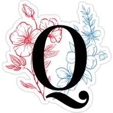 Universal Q Harfi Sticker Araba Oto Arma Duvar Sticker Ev Dekoratif Çıkartma 15 cm