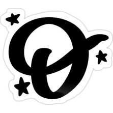Universal O Harfi Sticker Araba Oto Arma Duvar Sticker Ev Dekoratif Çıkartma 15 cm