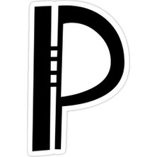 Universal P Sticker Araba Oto Arma Duvar Sticker Ev Dekoratif Çıkartma 15 cm
