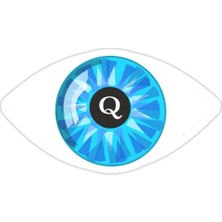 Universal Q Göz Sticker Araba Oto Arma Duvar Sticker Ev Dekoratif Çıkartma 15 cm