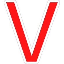 Universal V Sticker Araba Oto Arma Duvar Sticker Ev Dekoratif Çıkartma 15 cm