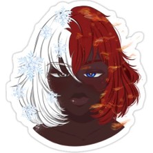 Universal Melanin Todoroki Sticker Araba Oto Arma Duvar Sticker Ev Dekoratif Çıkartma 15 cm