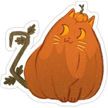 Universal Kabak Kedi Sticker Araba Oto Arma Duvar Sticker Ev Dekoratif Çıkartma 15 cm