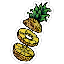Universal Ananas P Sticker Araba Oto Arma Duvar Sticker Ev Dekoratif Çıkartma 15 cm