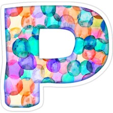 Universal P Harfi Sticker Araba Oto Arma Duvar Sticker Ev Dekoratif Çıkartma 15 cm