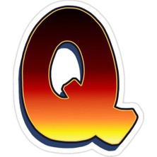 Universal Q - Alev Sticker Araba Oto Arma Duvar Sticker Ev Dekoratif Çıkartma 15 cm