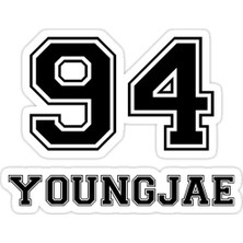 Universal Youngjae 94 Sticker Araba Oto Arma Duvar Sticker Ev Dekoratif Çıkartma 15 cm