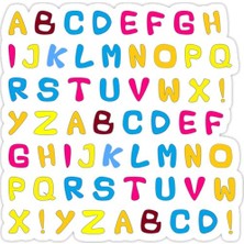 Universal Renkli Alfabe Sticker Araba Oto Arma Duvar Sticker Ev Dekoratif Çıkartma 15 cm
