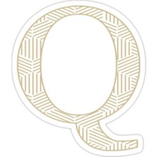 Universal Q Harfi Sticker Araba Oto Arma Duvar Sticker Ev Dekoratif Çıkartma 15 cm