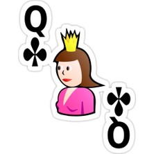 Universal Kulüplerin Kraliçesi Kartları Cadılar Bayramı Kostümü Q Sticker Araba Oto Arma Duvar Sticker