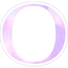 Universal Mor O Sticker Araba Oto Arma Duvar Sticker Ev Dekoratif Çıkartma 15 cm