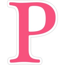 Universal P Harfi - Sticker Araba Oto Arma Duvar Sticker Ev Dekoratif Çıkartma 15 cm