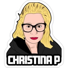 Universal Christina P Sticker Araba Oto Arma Duvar Sticker Ev Dekoratif Çıkartma 15 cm