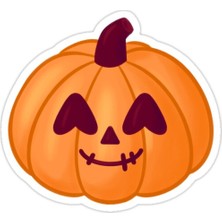 Universal Sevimli Balkabağı Sticker Araba Oto Arma Duvar Sticker Ev Dekoratif Çıkartma 15 cm