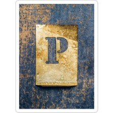 Universal P Harfi Sticker Araba Oto Arma Duvar Sticker Ev Dekoratif Çıkartma 15 cm