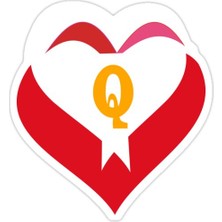 Universal Q Harfi Sticker Araba Oto Arma Duvar Sticker Ev Dekoratif Çıkartma 15 cm