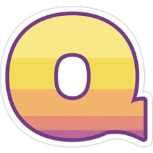 Universal Q Harfi Sticker Araba Oto Arma Duvar Sticker Ev Dekoratif Çıkartma 15 cm
