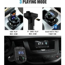 Zamass Car X8 Araç Fm Transmitter Bluetooth USB Mp3 Sd Kart Çakmaklık Şarj Girişli Oto Müzik Çalar Kiti