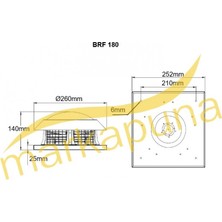 BVN Bahçıvan BRF 180 Monofaze 18 cm Yatay Atışlı 460 m³/h Radyal Çatı Fanı