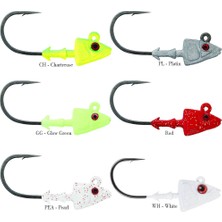 Mustad SD824 Shad Jighead Sahte Yemi Ch - CHARTREUSE-10GR - 3lu - 3-0