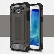 kilifone - Samsung Galaxy J7 - Kılıf Çift Katman Zırh Tank Crash Military Kapak - Siyah - T2445